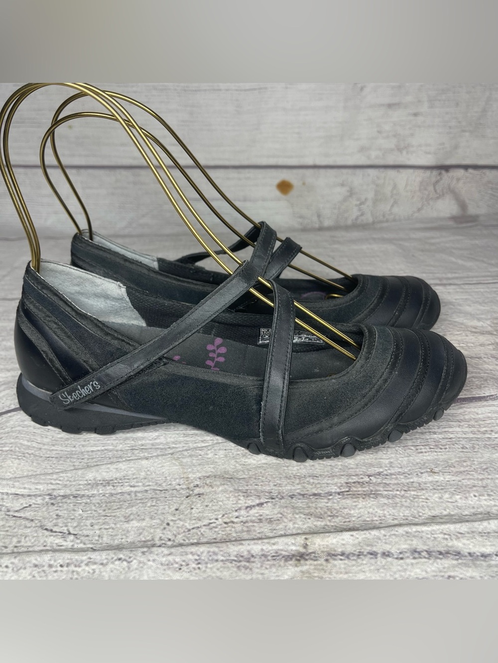 Skechers Women’s 8 Black Leather Mary Jane Shoes